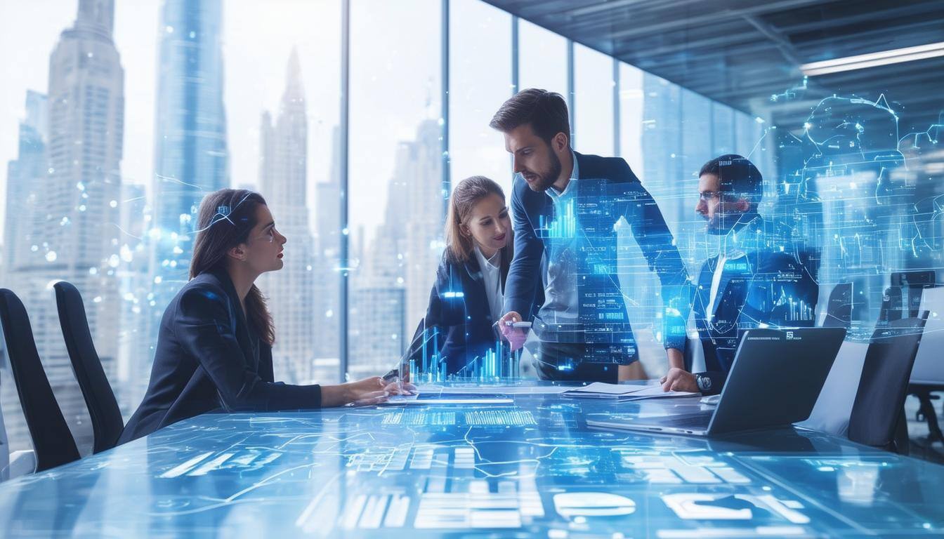 A professional and modern digital illustration representing progressive thinking in accounting