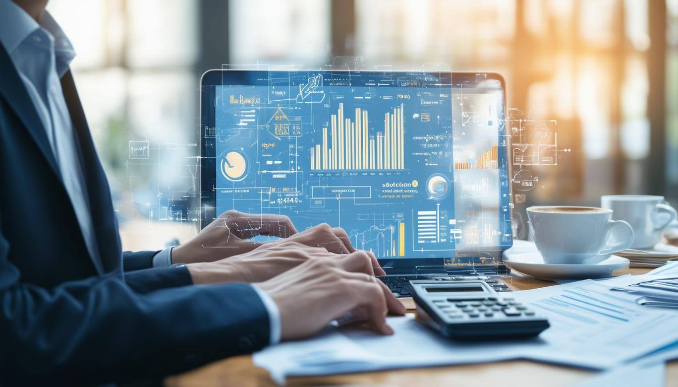 Create a professional and modern background image for a Corporate Income Tax Preparation Services webpage